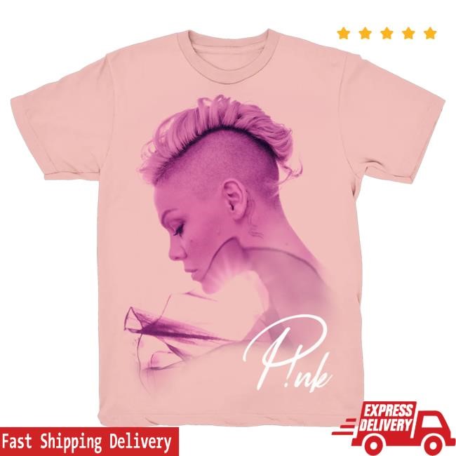 Official Pink Merch P!NK Silhouette Photo Peach Shirts