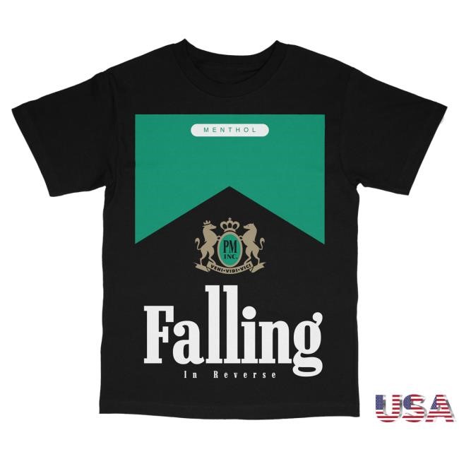 Official Falling In Reverse Merch Shop Falling In Reverse Menthol Tee - Black