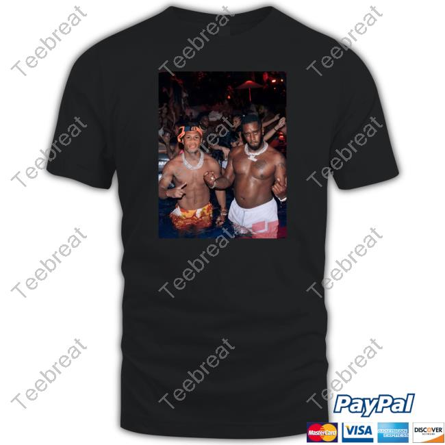 Ryan Garcia Wearing Haney And Diddy In A Pool T-Shirt