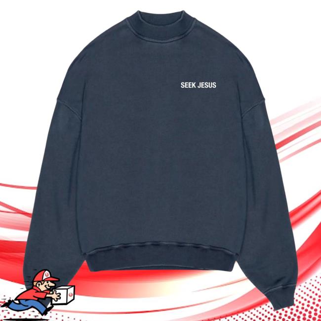 Official Seek Jesus Merch Store Seek Jesus - Pull Over Hoodie Navy Seek Jesus Apparel Clothing SeekJesus