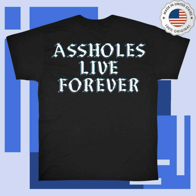 Official Linda Finegold Merch Store Alf Assholes Live Forever Chrome Long Sleeve Shirt Black Lindafinegold Shop