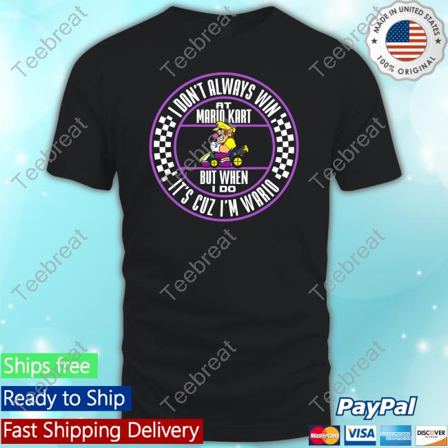 Nintendo Mario Kart Wario When I Win Circle Text New T-Shirt