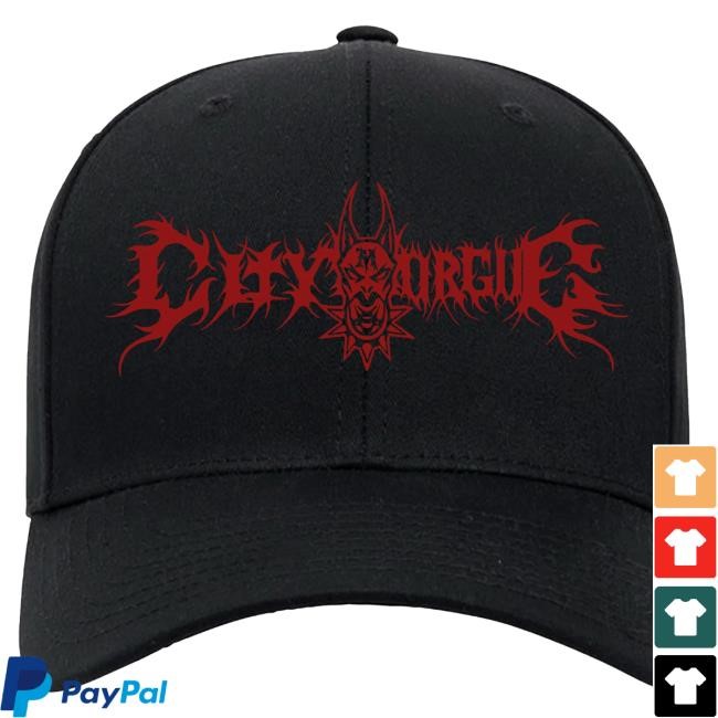 Official City Morgue Merch Revenge X City Morgue Logo Hat Embroidered Black/Red City Morgue Clothing