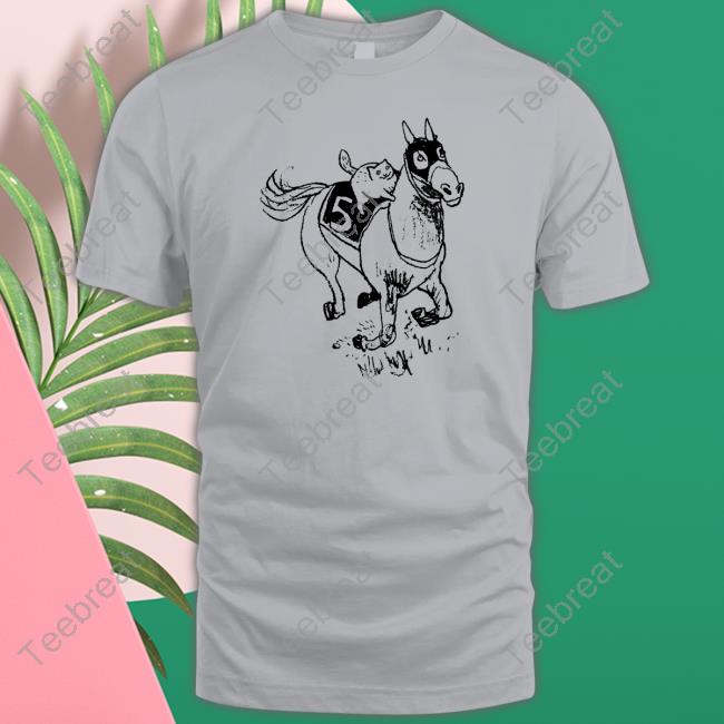 Jockey Cat Riding Horse Shirt Shirt
