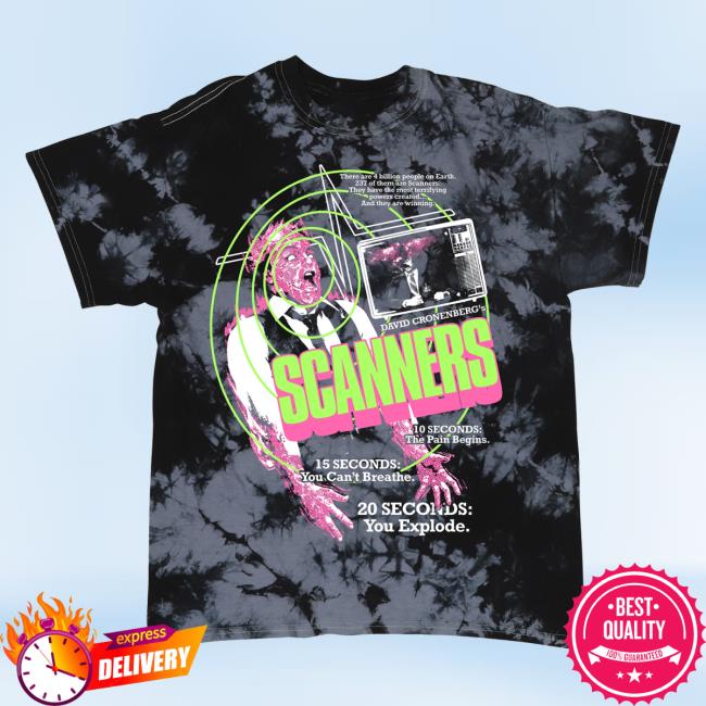 Official Studiohouse Designs Scanners Tie Dye T-Shirt Black