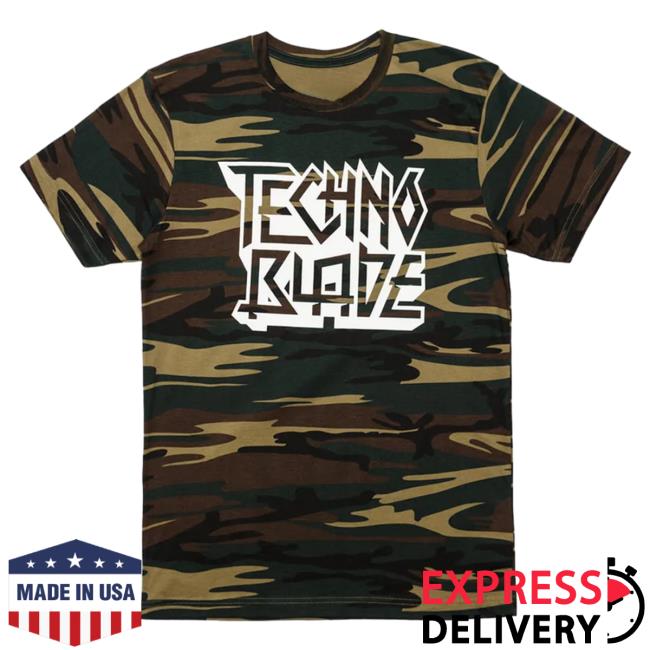 Official Technoblade Merch Store Camo Wordmark Hot Shirt Technoblade Shop