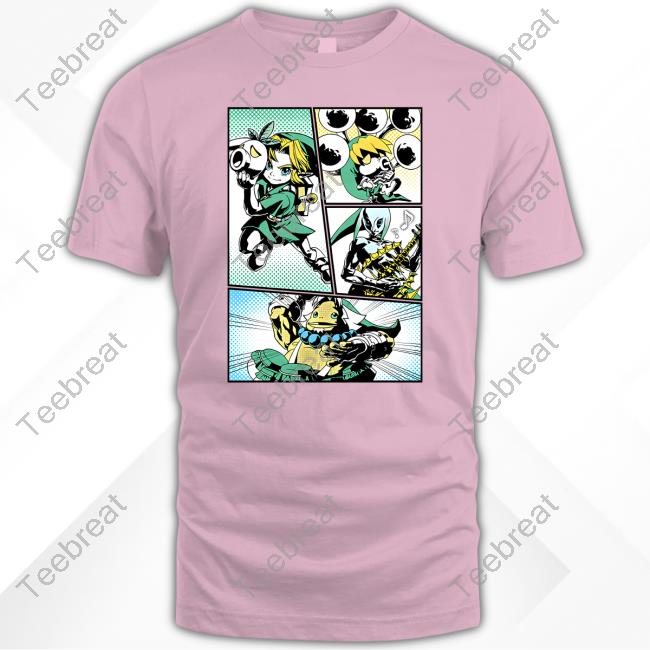 Nintendo Zelda Link Manga Comic Panels Hoodie