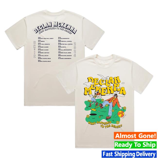 Declan Mckenna Store Merch Dancing With The Cow UK 2024 Tour Pullover Shirt (Ecru) | Declan Mckenna Clothing Shop Official Declanmckenna