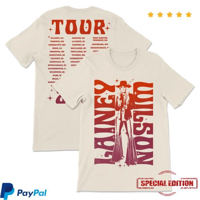 Official Lainey Wilson Merch Store Lainey Wilson White 2023 Tour Tees Lainey Wilson Clothing Shop LaineyWilson