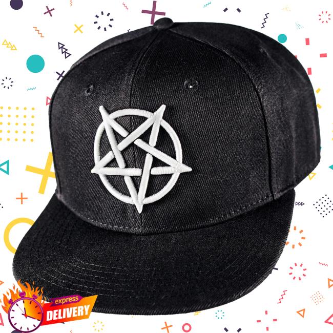 Official Ink Poisoning Apparel Clothing White Pentagram Snapback