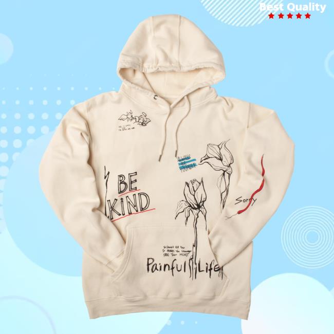 Official Altru Apparel Clothing Be Kind Art Graphic Hooded Sweatshirt