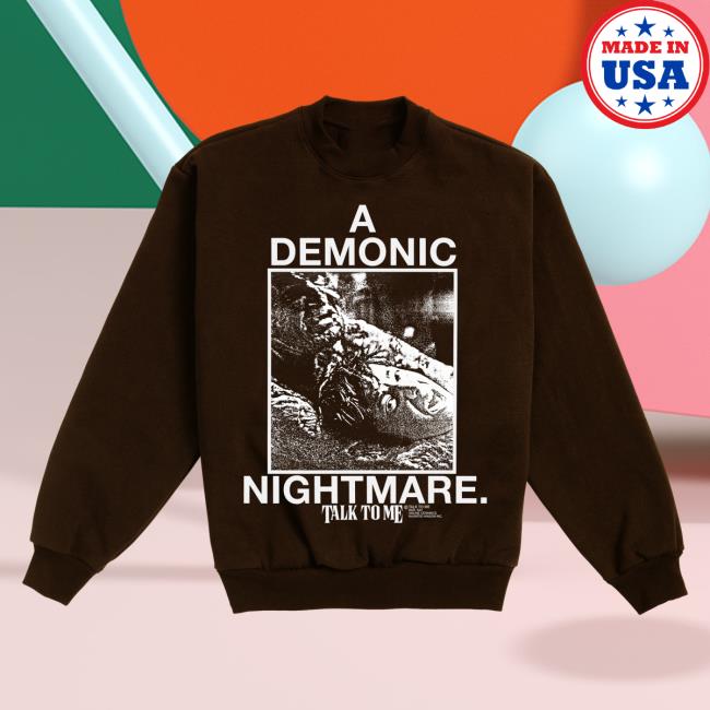 Official A24 Merch Store Online Ceramics X Talk To Me Demonic Nightmare Sweatshirt Brown A24 Shop