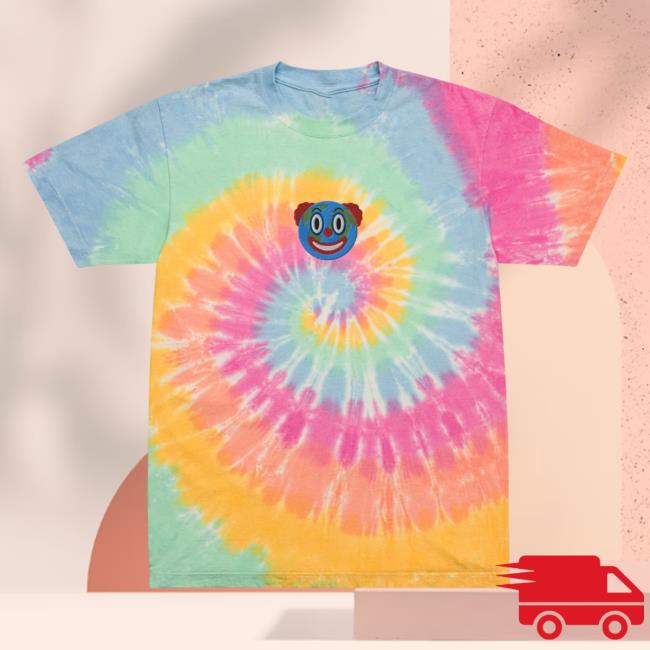 Official Liberty Maniacs Clown World Oversized Tie Dyed Tees Sherbet Rainbow Libertymaniacs