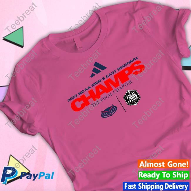 Official FAU Owls 2023 Final Four Regional Champions Locker Room Tee Shirt