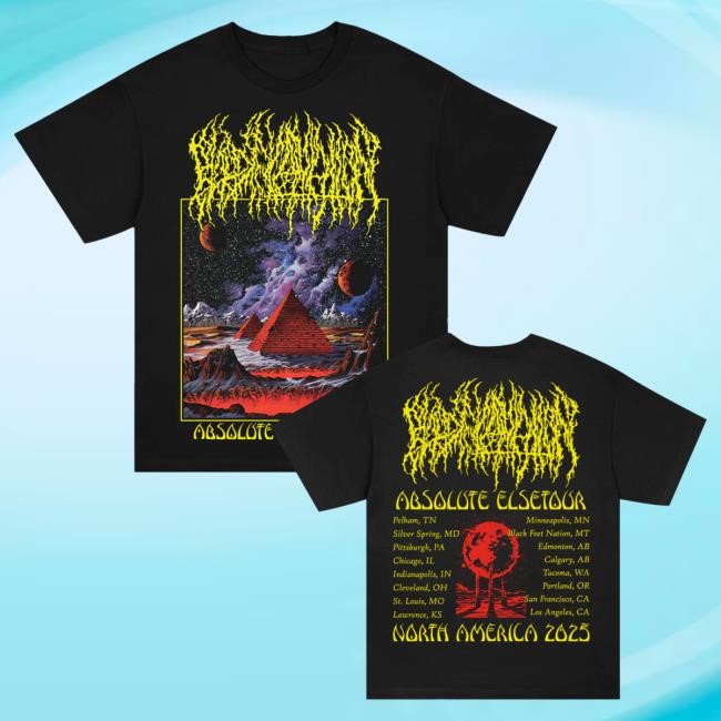 Absolute Elsewhere Summer 2025 Tour Hot Shirt (Black) | Blood Incantation Merch Official
