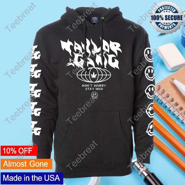 Official Taylor Gang Clothing Store Don't Worry, Stay High Crewneck BlackTaylorgang Merch