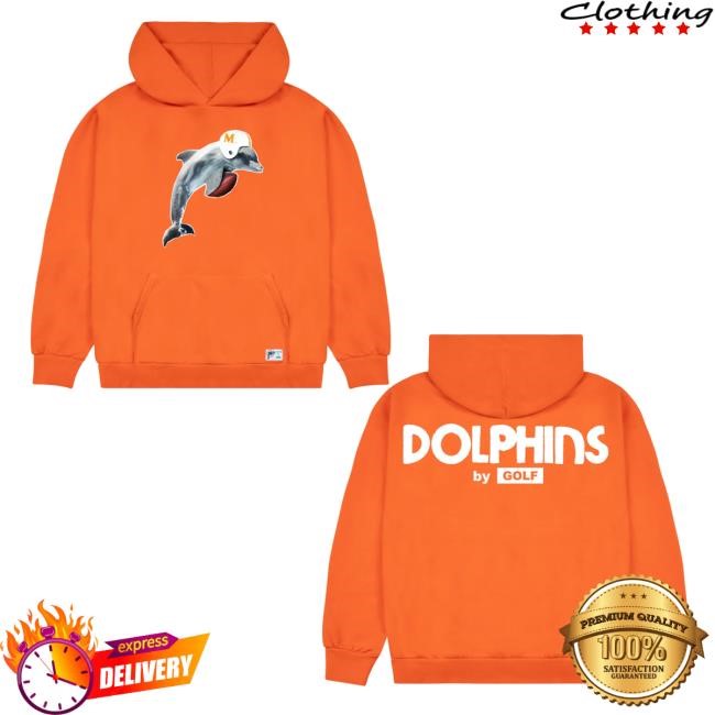 Official Golf Wang Merch Dolphins Cutout Hoodie by Golf Wang x NFL