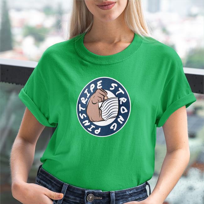 Pinstripe Strong V Neck T Shirt Joezmcfly