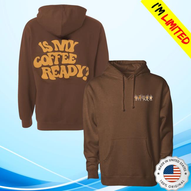Official Charli D'Amelio Merch Store Charli D'Amelio Is My Coffee Ready Crewneck Sweatshirt Black Charli D'Amelio Apparel Clothing Shop CharliD'Amelio