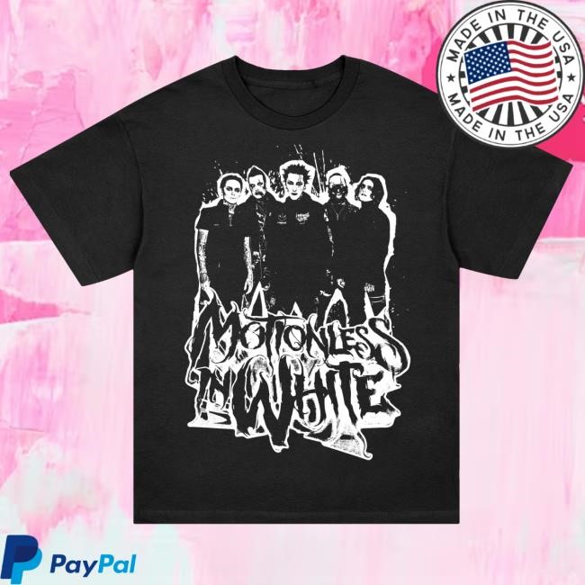 Official Miwmerch Motionless In White Paint Splatter Top Shirt (Black) Miw Merch Store