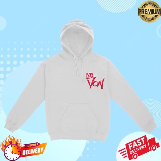 Official Merch Bar Store King Von Top Of The World Crewneck Sweatshirt White MerchBar KingVon Apparel Clothing Shop