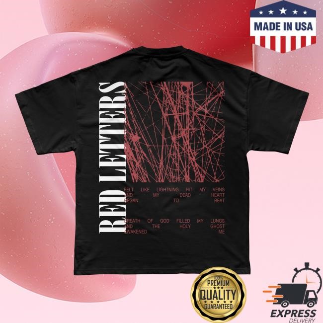 Red Letters Short Sleeve Shirt David Crowder