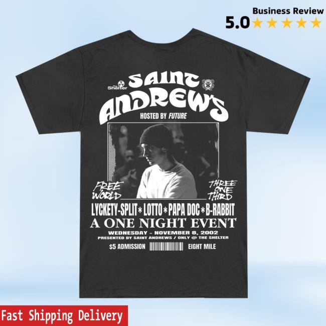 Official St. Andrews Event T-Shirt Eminem Merch St. Andrews Event T-Shirt