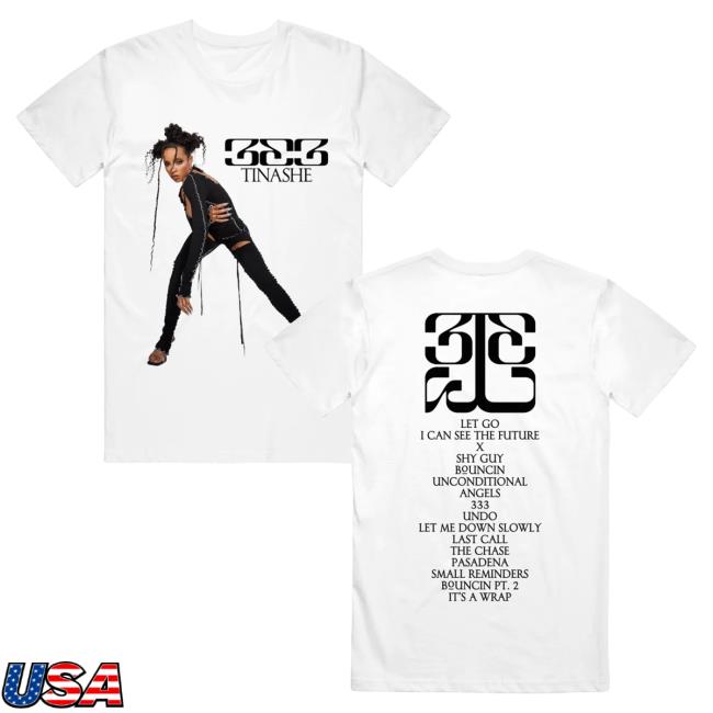 Official Tinashe Merch Store Tinashe 333 Tracklist White Shirt