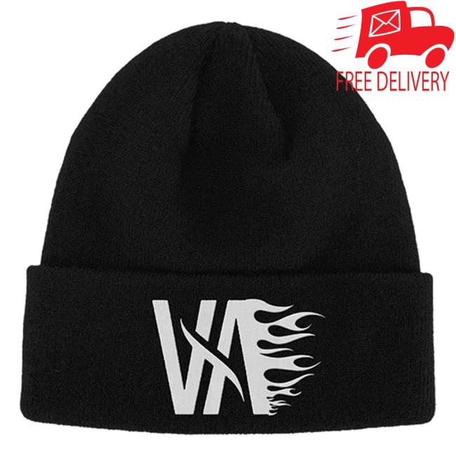 Official I Prevail Merch Store I Prevail Va Flames Logo Cuff Beanie (Black) I Prevail Apparel Clothing Shop IPrevail