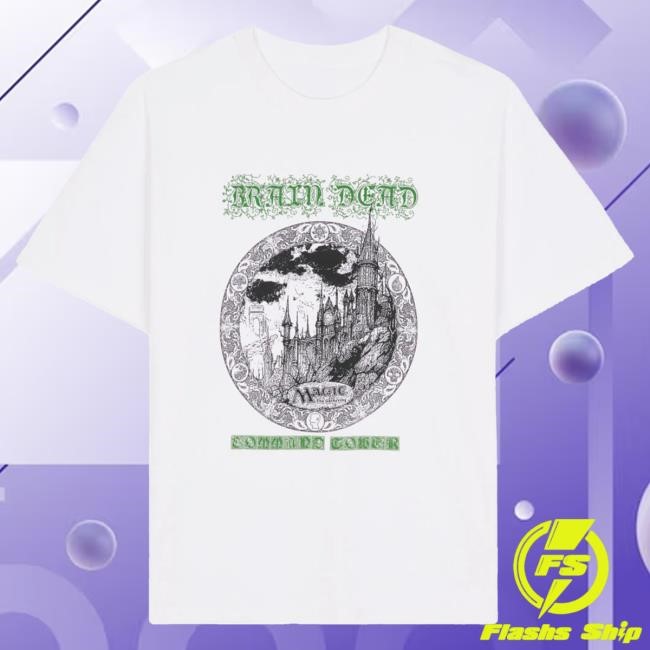 Official Brain Dead Merch Shop Brain Dead x Magic: The Gathering Command Tower New Shirt - White