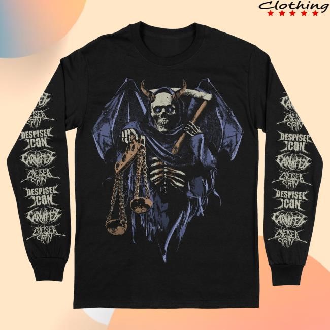 Official Indie Merch Store Despised Icon "Reaper (Collab w/ Carnifex & Chelsea Grin)" Long Sleeve Tee Shirt IndieMerchStore