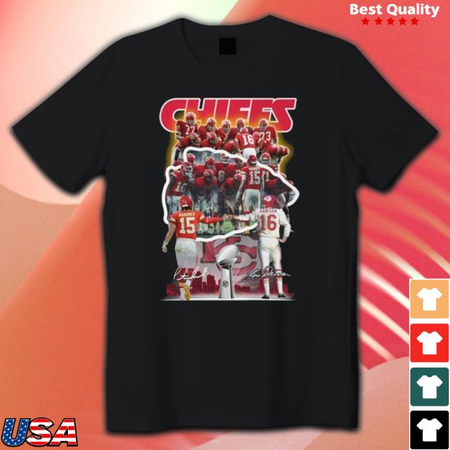 Kansas City Chiefs Mahomes Vs Dawson 15 Vs 16 Signatures 2023 Classic Shirt