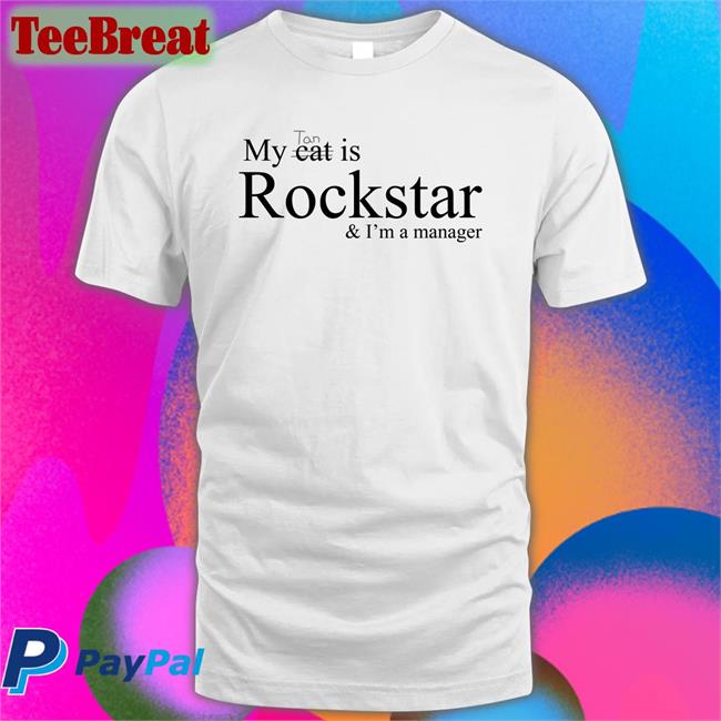 My Tan Cat Is Rockstar And I'm A Manager Hoodie