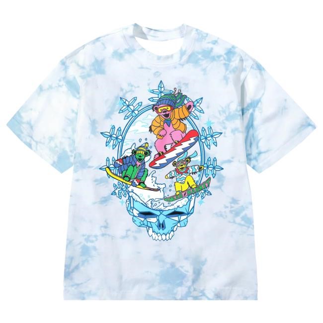 Chinatown Market GD Snowflake Hot Shirt Blue Tie Dye Market Studios Merch Store Official