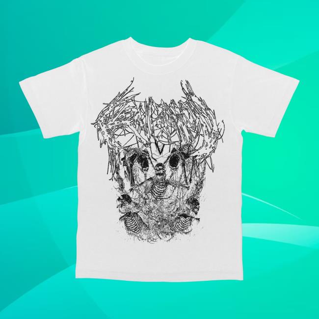 Official Interscope Records KenCarson Clothing Store Ken Carson Merch Death Mosh White Shirts