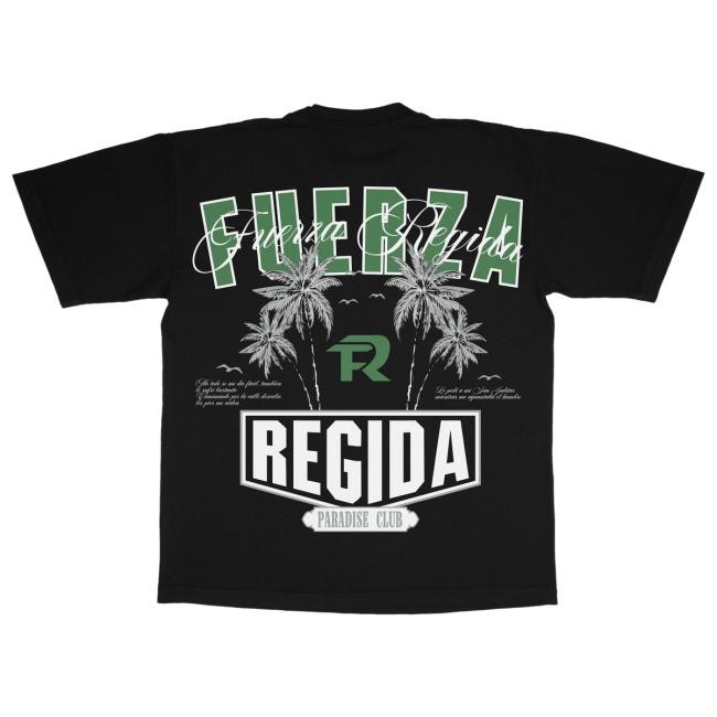 Official Fuerza Regida Store Palms Paradise - Black S/S New Shirt