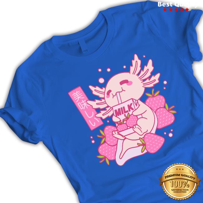 Officiall Axolotl Strawberry Milk Long Sleeve T Shirt