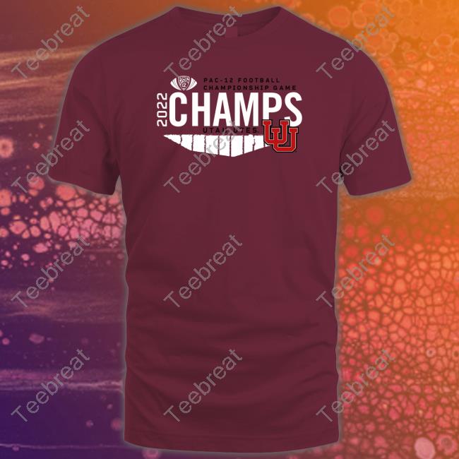 Utah Utes 2022 PAC-12 Football Conference Champions Locker Room T-Shirt Cameron Rising