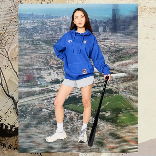 Chicago Cubs Mitchell & Ness X Blackpink Hoody - Royal | Blackpink Merch Store Shop Official