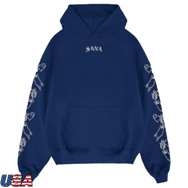 Official Sana Detroit Merch Store Shop Skelly Hooper Core Hood - Blue