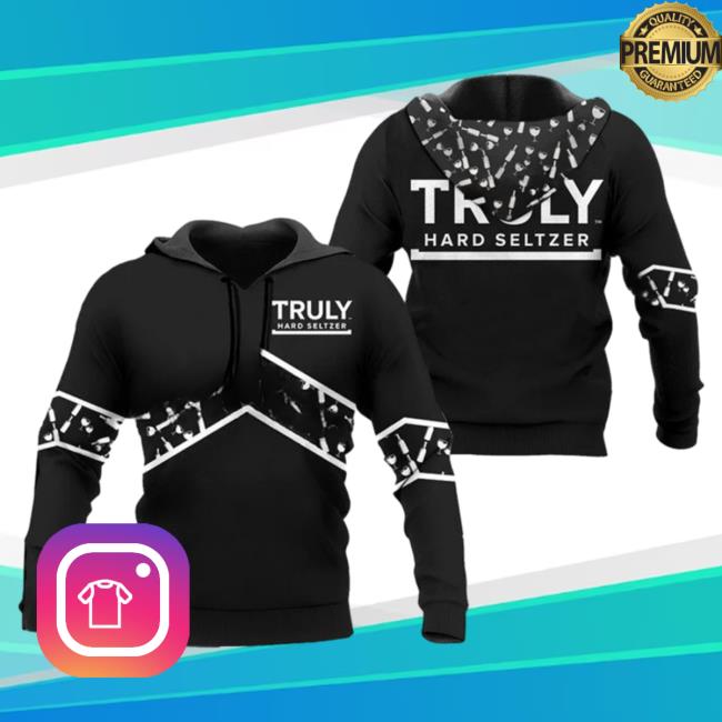 Official Truly Hard Seltzer Black Wine Pattern Hoodies