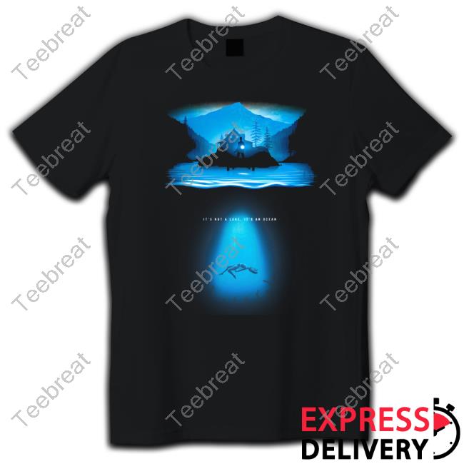 Official Alan Wake Merch Cauldron Lake It's Not A Lake It's An Ocean Tee
