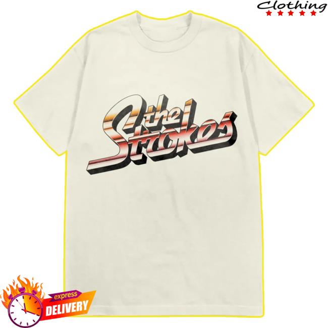 Official The Strokes Merch Store The Strokes Striped Logo T-Shirts The Strokes Apparel TheStrokes