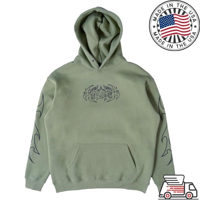 Official Kill Crew Oversized Lux "Tribal" Attractive Hoodie - Green / Black KillCrew