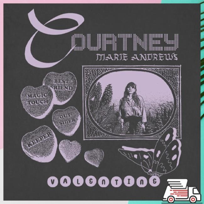 Official Hellomerch Courtney Marie Andrews Valentine Graphite Tshirt Hello Merch