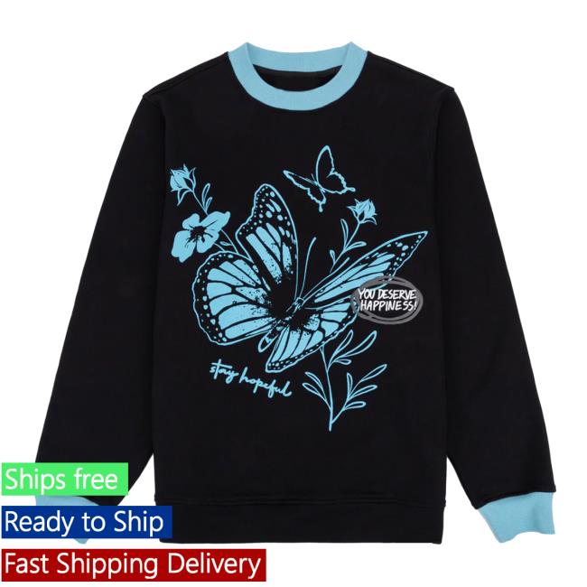 Official Shop Aimsey Merch Store Stay Hopeful Butterflies Crewneck