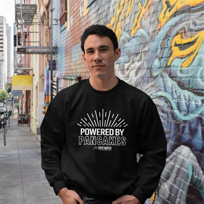 Ryanokeefe23 Powered By Pancakes First Watch The Daytime Cafe Sweatshirt