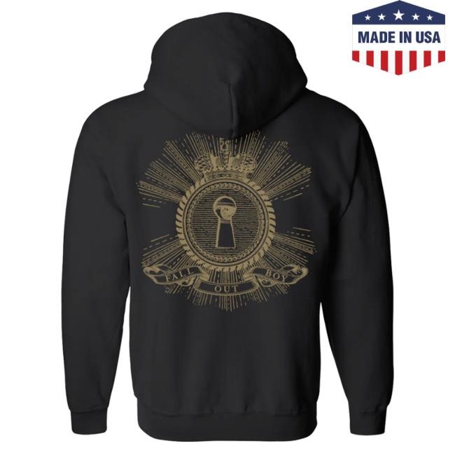 Official Fall Out Boy Merch Store Keyhole Zip Pullover Hoodie FallOutBoy