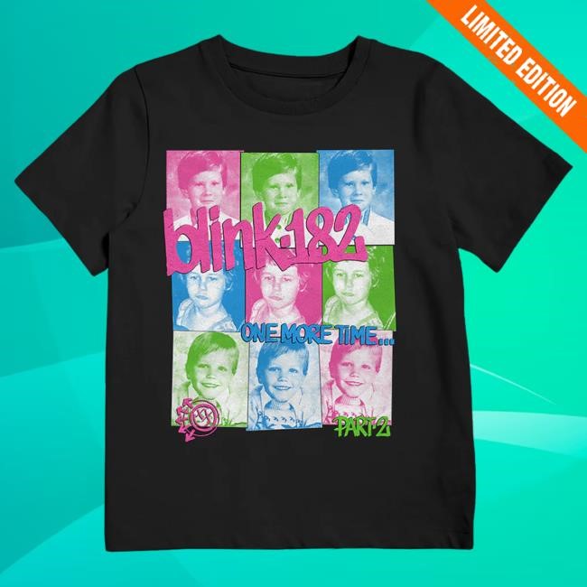 Blink 182 Merch Blink-182 One More Time...Part 2 Youth Tshirt