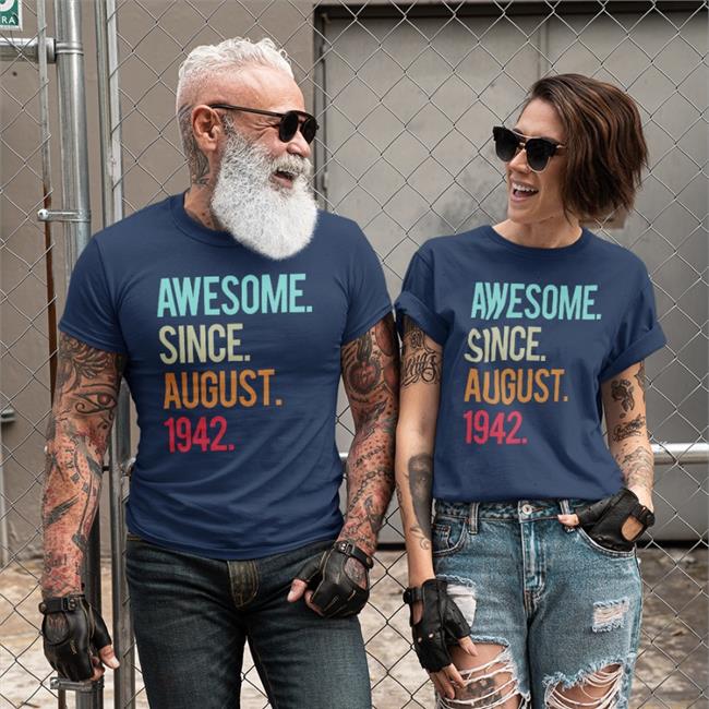 Awesome Since August 1942 Shirt Black